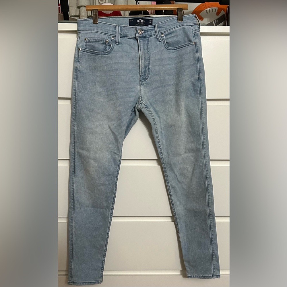 Hollister Men's Sky Blue Skinny Jeans